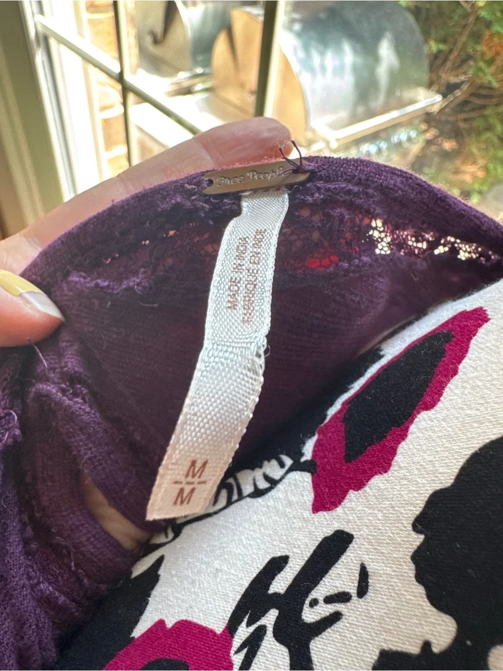 Free People Plum Long-Sleeve Boho Shirt